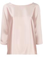 Blanca Boat Neck Blouse - Nude & Neutrals