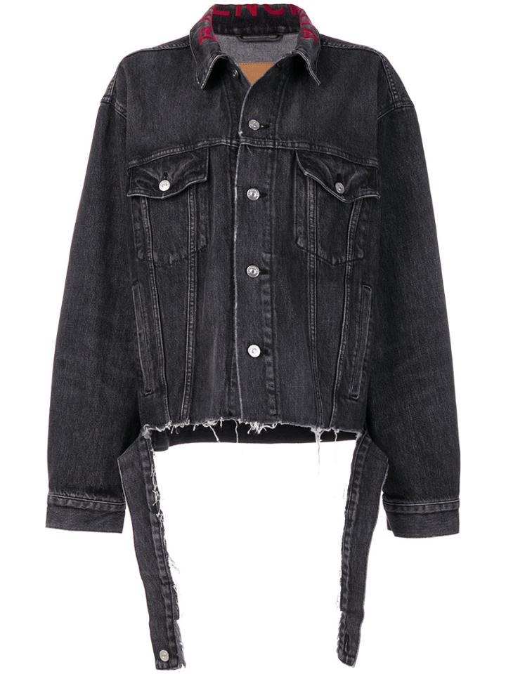 Balenciaga Bal Cut Waistband Jacket - Grey