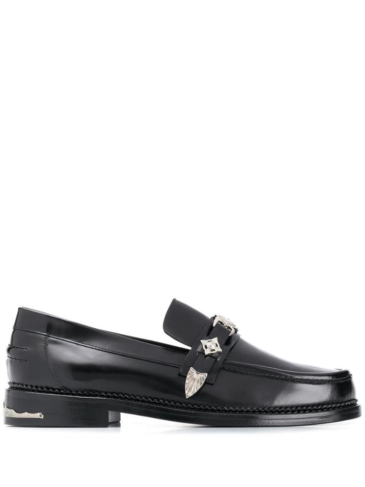 Toga Virilis Silver-tone Detail Loafers - Black