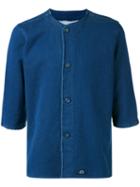 Bleu De Paname - Collarless Denim Shirt - Men - Cotton/polyamide/spandex/elastane - Xl, Blue, Cotton/polyamide/spandex/elastane