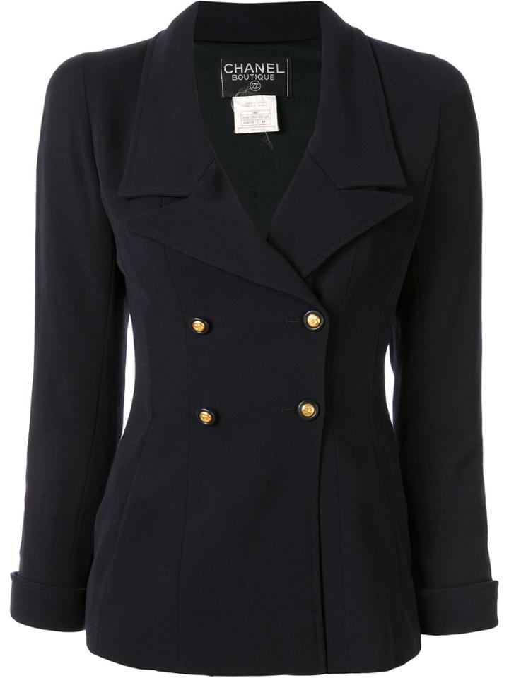 Chanel Pre-owned 1996 Double-breasted Jacket - Blue