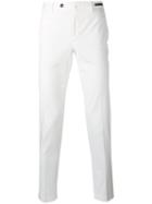Pt01 Cropped Skinny Trousers, Men's, Size: 46, White, Cotton/spandex/elastane