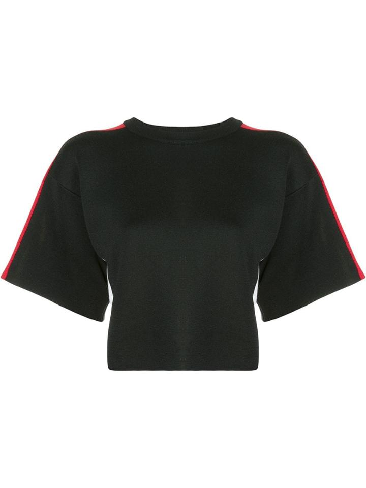 Proenza Schouler Short Sleeved Cropped T-shirt - Black