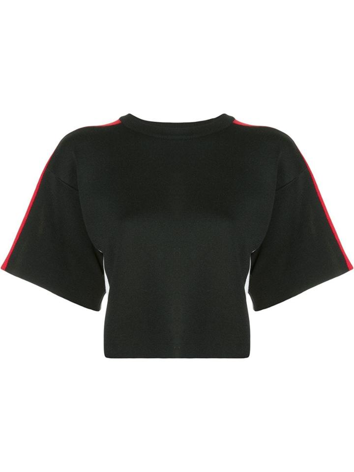 Proenza Schouler Short Sleeved Cropped T-shirt - Black