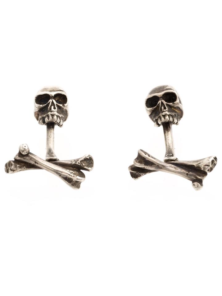 Werkstatt:münchen Skull Cufflinks - Metallic