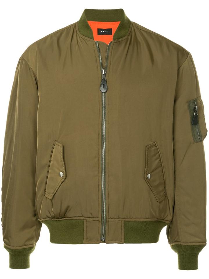 G.v.g.v. Lace-up Back Detail Bomber Jacket - Green