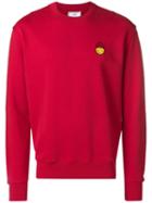 Ami Paris Smiley Patch Sweatshirt - Red