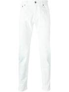 Dolce & Gabbana Slim Fit Jeans, Men's, Size: 50, White, Cotton/spandex/elastane