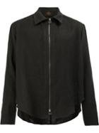 L'eclaireur Indianapolis Zip Shirt Jacket, Men's, Size: Xl, Black, Linen/flax