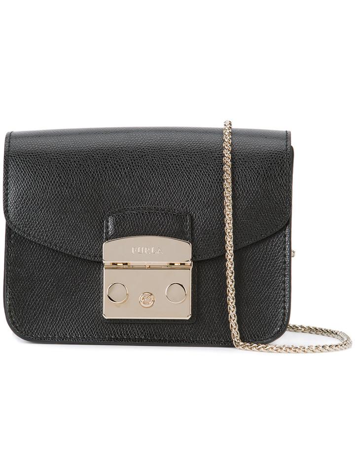 Furla - Chain Strap Crossbody Bag - Women - Leather - One Size, Women's, Black, Leather