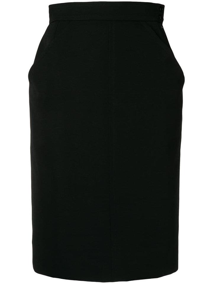 Yves Saint Laurent Pre-owned Tailored Straight Skirt - Black