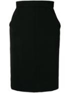 Yves Saint Laurent Pre-owned Tailored Straight Skirt - Black