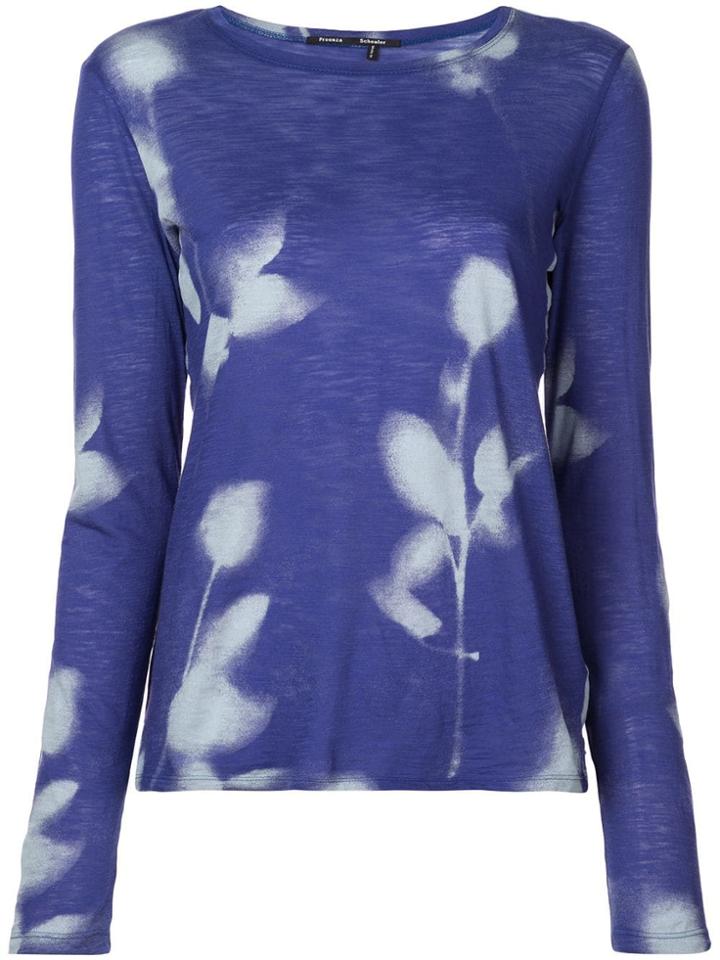 Proenza Schouler Rose Imprint Long-sleeve T-shirt - White