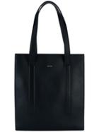 Paul Smith Pleated Detail Tote, Adult Unisex, Black, Leather