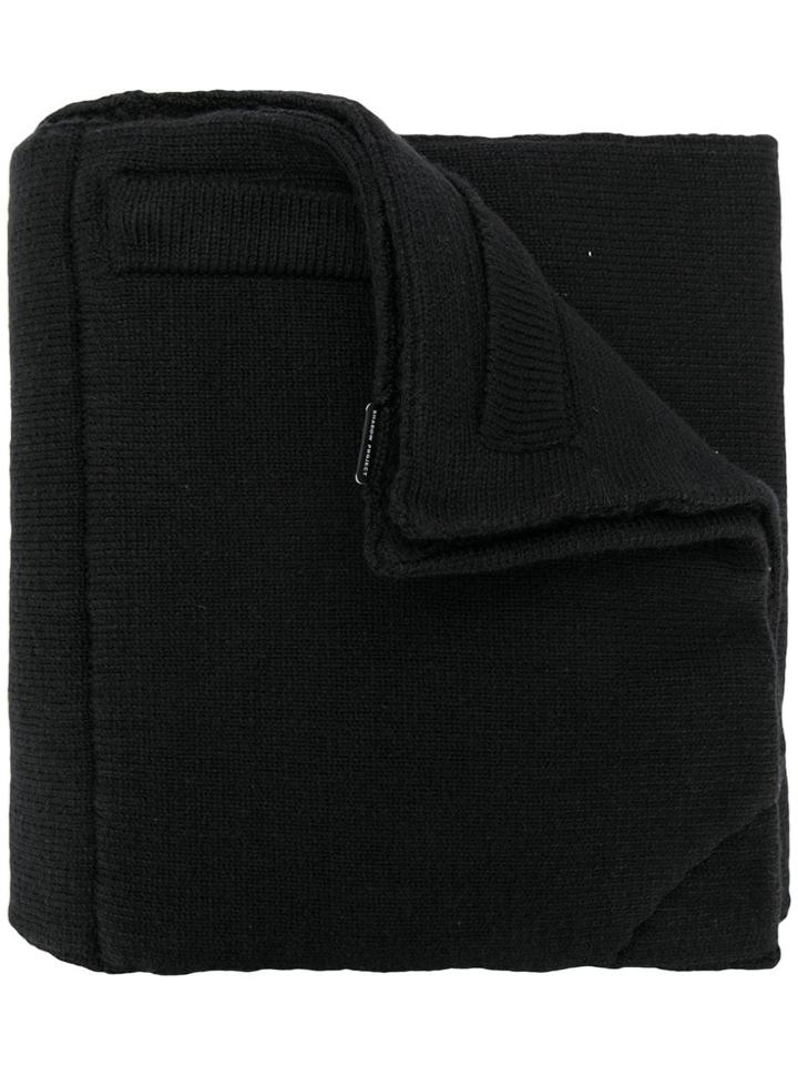 Stone Island Shadow Project Zip-detail Scarf - Black