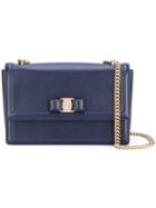 Salvatore Ferragamo - Vara Shoulder Bag - Women - Calf Leather - One Size, Blue, Calf Leather
