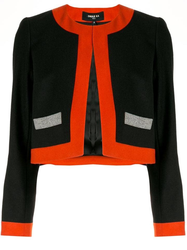 Paule Ka Panelled Cropped Blazer - Black