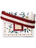 Bally - Grimoire Shoulder Bag - Women - Cotton/leather/crystal/metal - One Size, White, Cotton/leather/crystal/metal