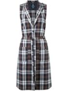 Guild Prime Sleeveless Plaid Shirt Dress, Women's, Size: 36, Grey, Cotton