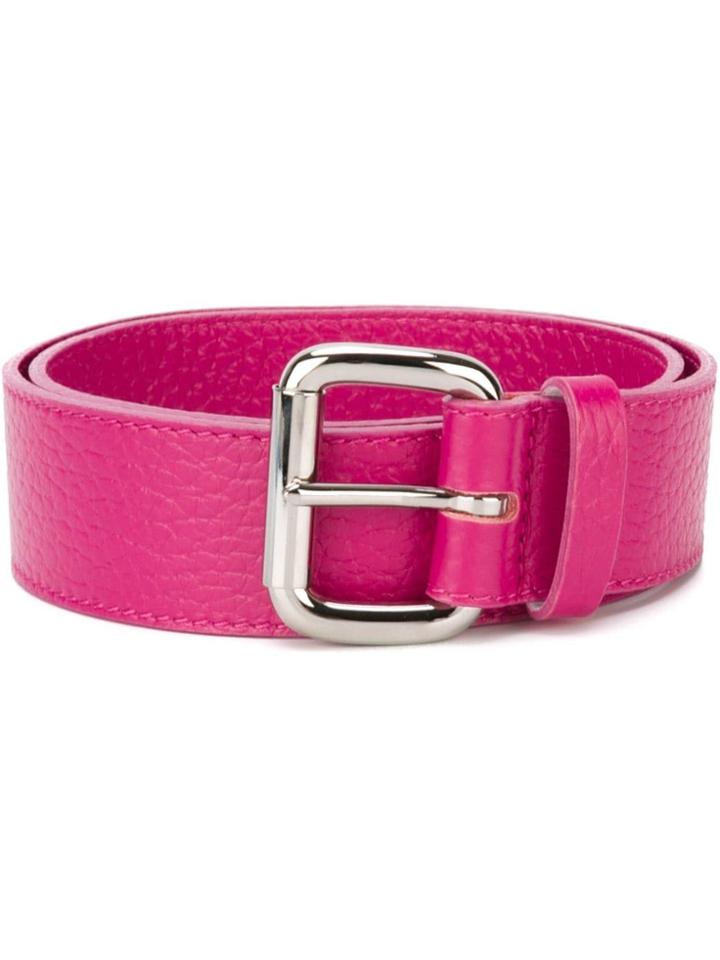 Orciani Square Buckle Belt - Pink & Purple