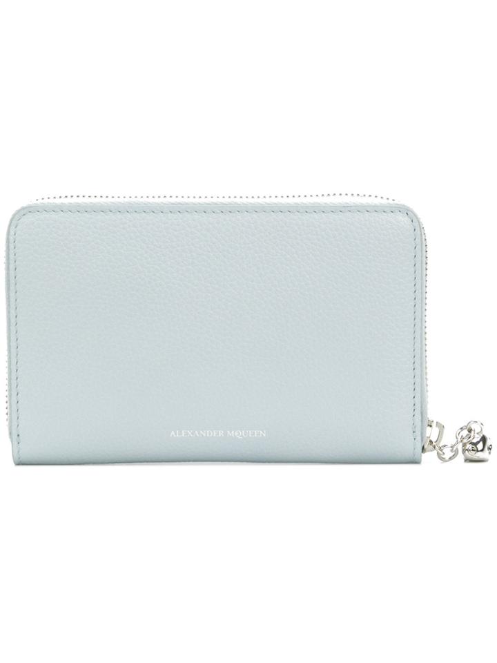 Alexander Mcqueen Zip-around Continental Wallet - Blue