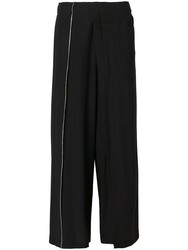 Demoo Parkchoonmoo Wide Leg Cropped Trousers - Black