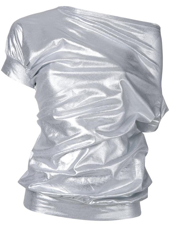 Junya Watanabe Asymmetric Fitted Top - Metallic