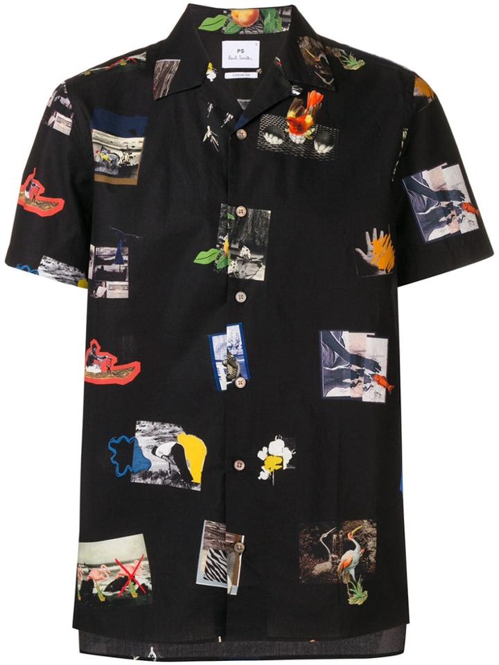 Ps Paul Smith 'harold's Photos' Print Shirt - Blue