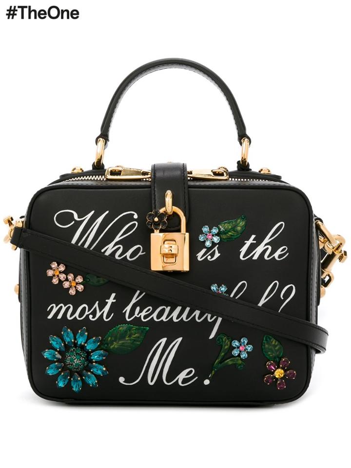 Dolce & Gabbana Embellished 'dolce' Box Tote - Black