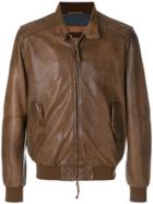 Altea Zipped Bomber Jacket - Brown