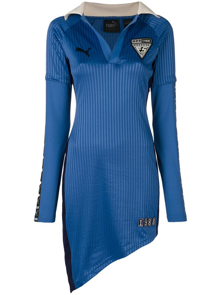 Fenty X Puma Asymmetric Football Shirt Dress - Blue
