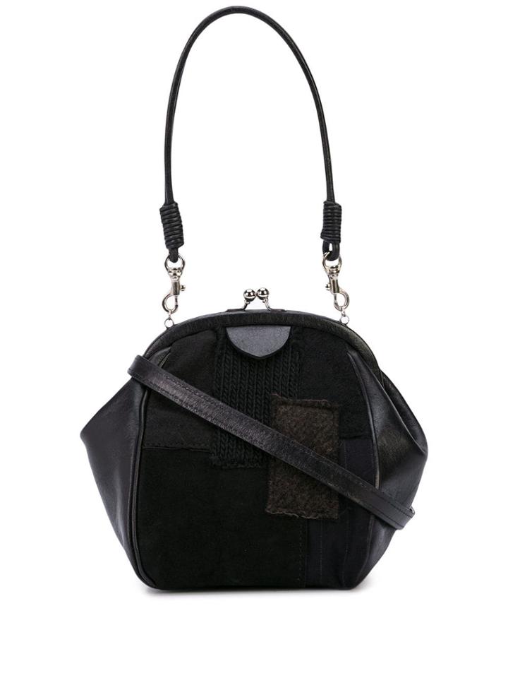 Y's Small Panelled Purse Bag - Black