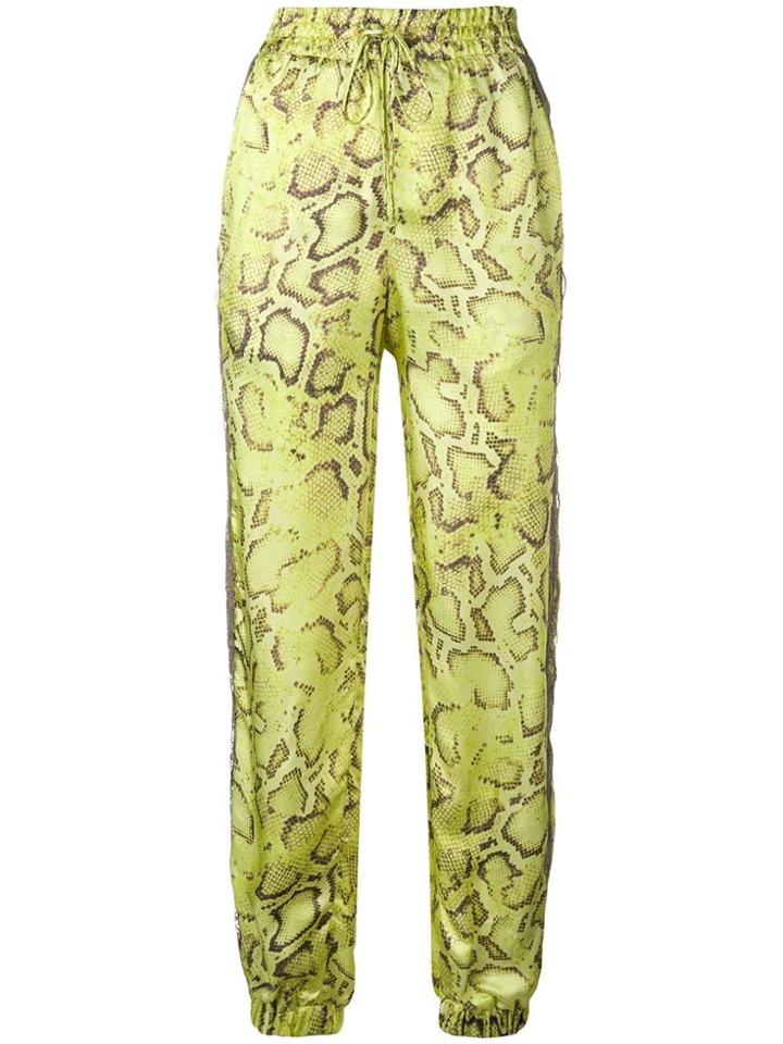 Pinko Snake Print Track Pants - Yellow