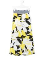 Loredana - Floral Print Trousers - Kids - Polyester - 10 Yrs, Girl's, Black