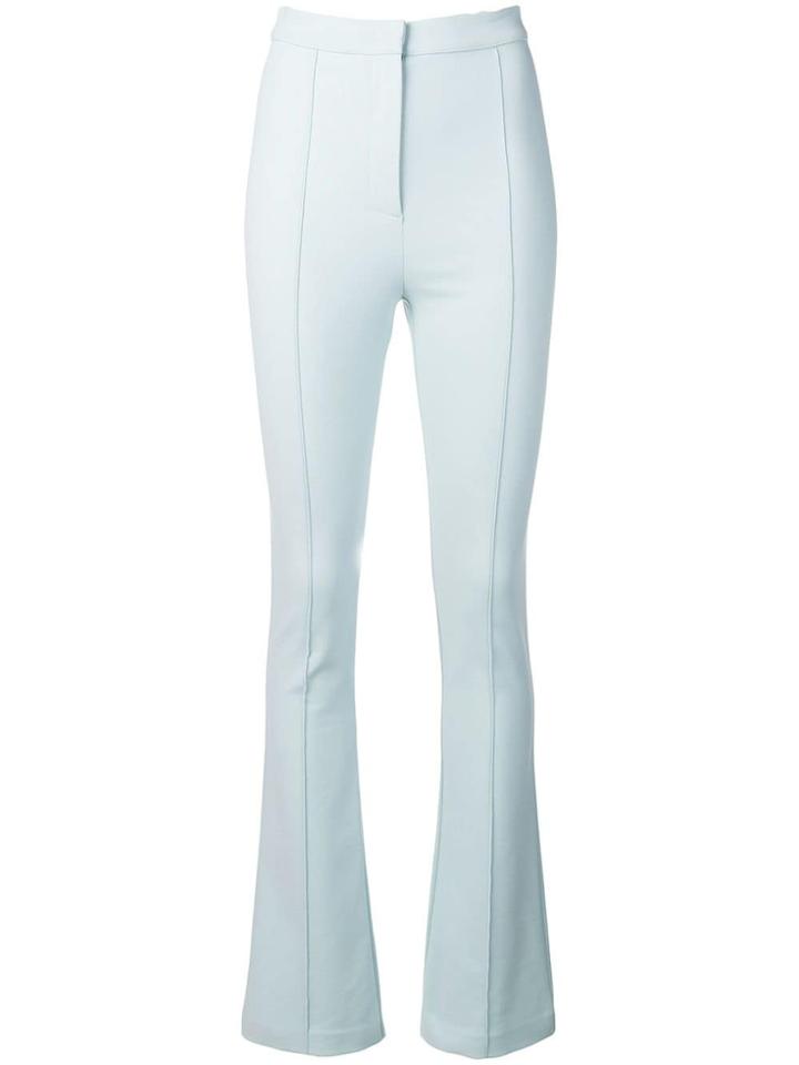 Patrizia Pepe Creased Flared Trousers - Blue