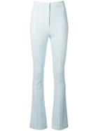 Patrizia Pepe Creased Flared Trousers - Blue
