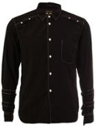 Comme Des Garçons Homme Plus Sleeve Straps Longsleeved Shirt, Men's, Size: Small, Black, Polyester