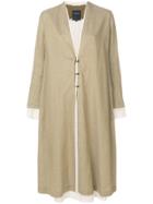 Pas De Calais Layered Collarless Coat - Metallic