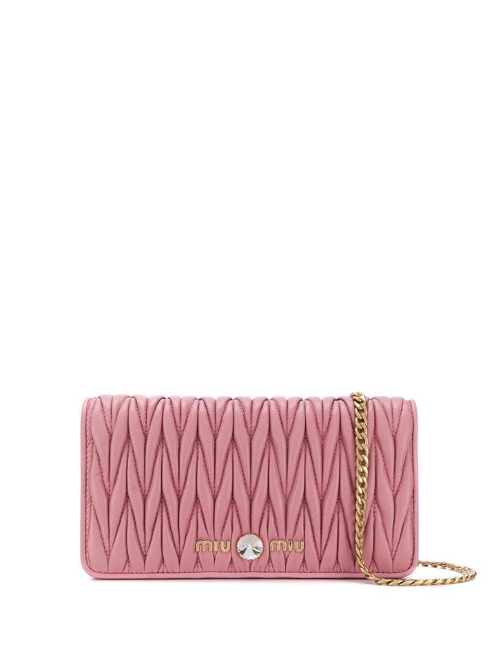 Miu Miu Miu Solitaire Matelassé Bag - Pink