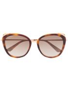 Cartier Oversized Frame Sunglasses - Brown