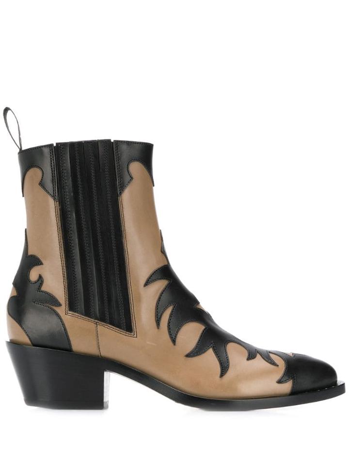 Sartore Appliqué Detail Boots - Neutrals