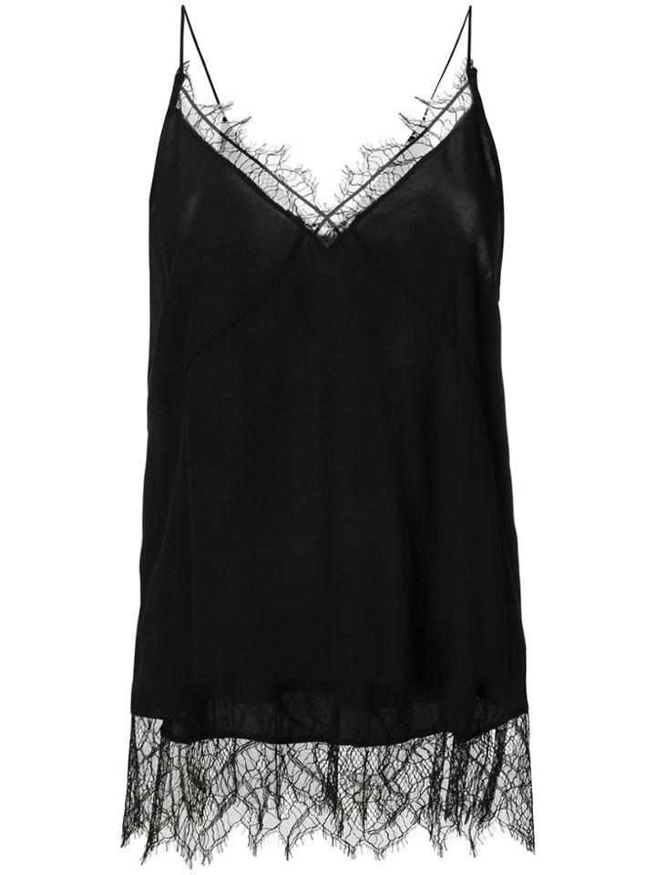 Iro Lace Insert Top - Black