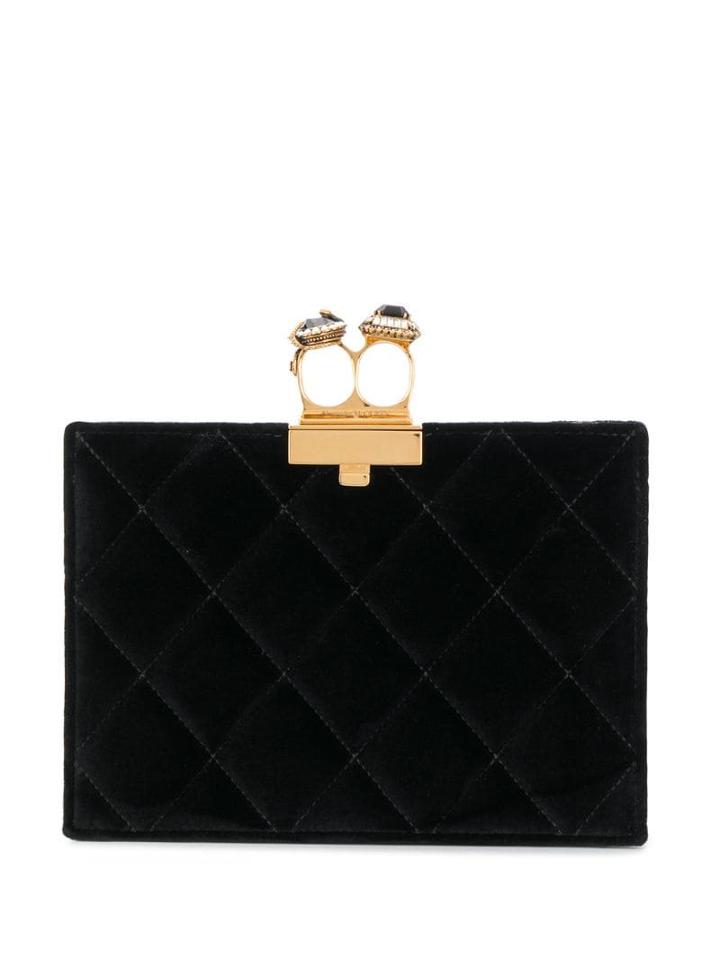 Alexander Mcqueen Quilted Two-ring Pouch - Black