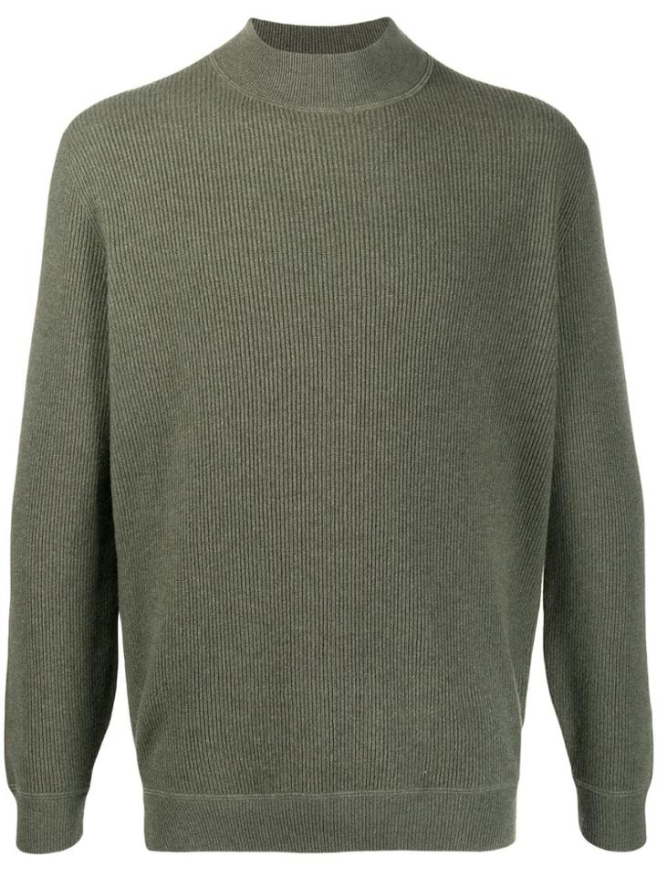 Brunello Cucinelli Ribbed Knit Jumper - Green