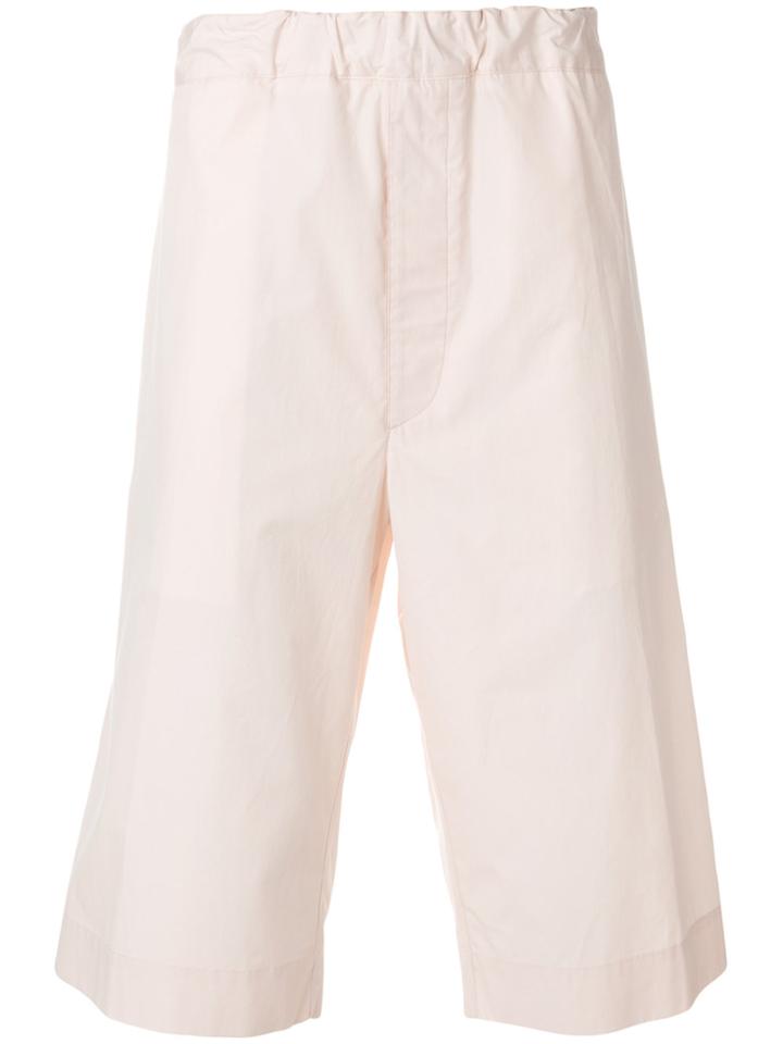 Jil Sander Elasticated Knee Shorts - Pink & Purple
