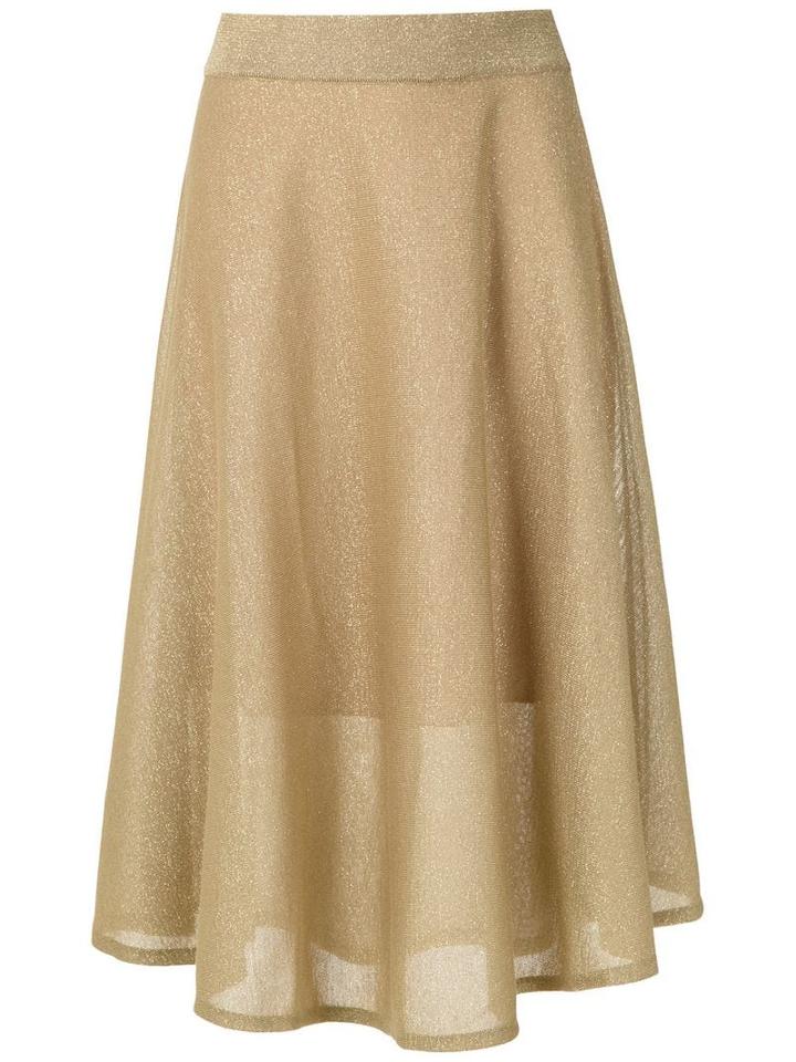 Cecilia Prado Glitter Midi Skirt - Gold