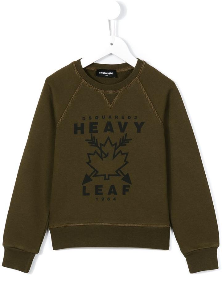 Dsquared2 Kids Heavy Leaf Print Sweatshirt