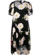 Simone Rocha - Floral Shift Dress - Women - Cotton/nylon/polyester/viscose - 10, Black, Cotton/nylon/polyester/viscose