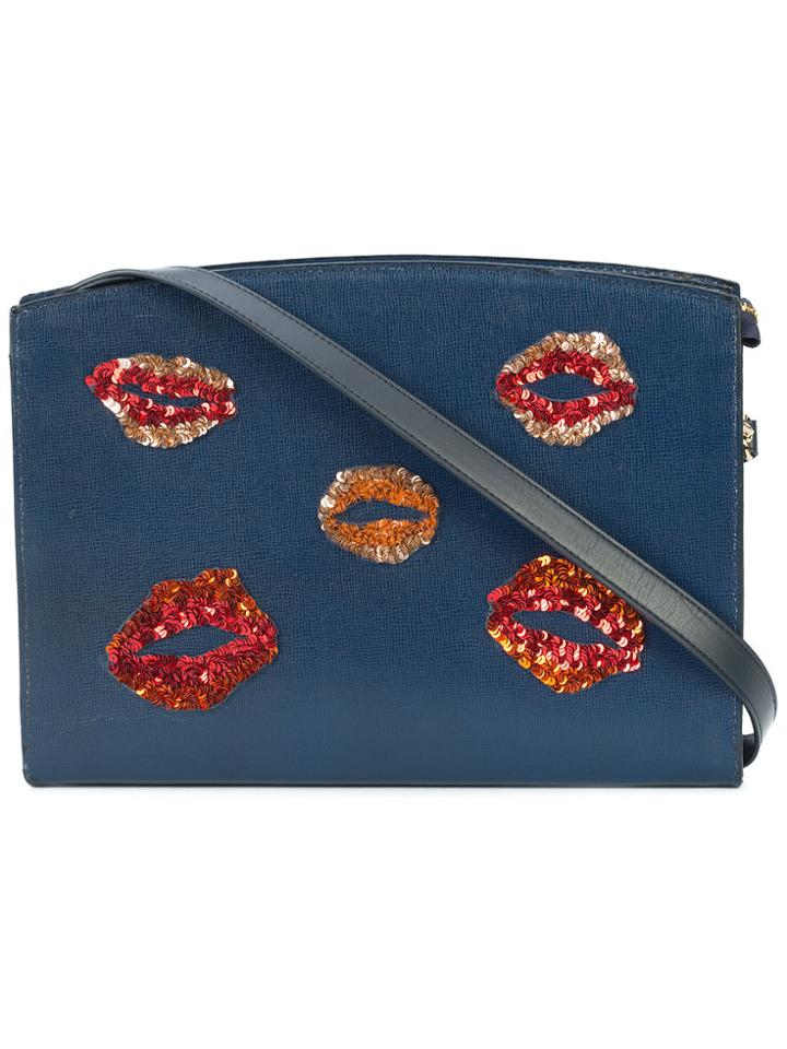 Lizzie Fortunato Jewels Lips Leisure Shoulder Bag - Blue