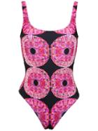 Amir Slama Abstract Print Swimsuit - Pink